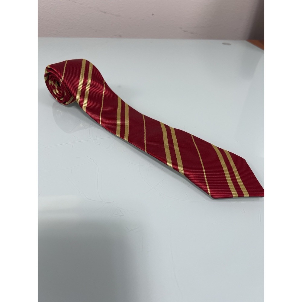 Harry Potter Gryffindor Tie Silk Red Gold Striped Dark Academia Cosplay